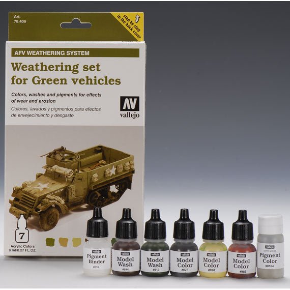 78406 グリーン車両ウィンターウェザリングセット (7色)