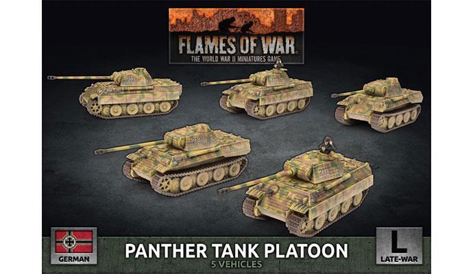 gbx161 Panther Tank Platoon (Late War x5 Tanks Plastic)
