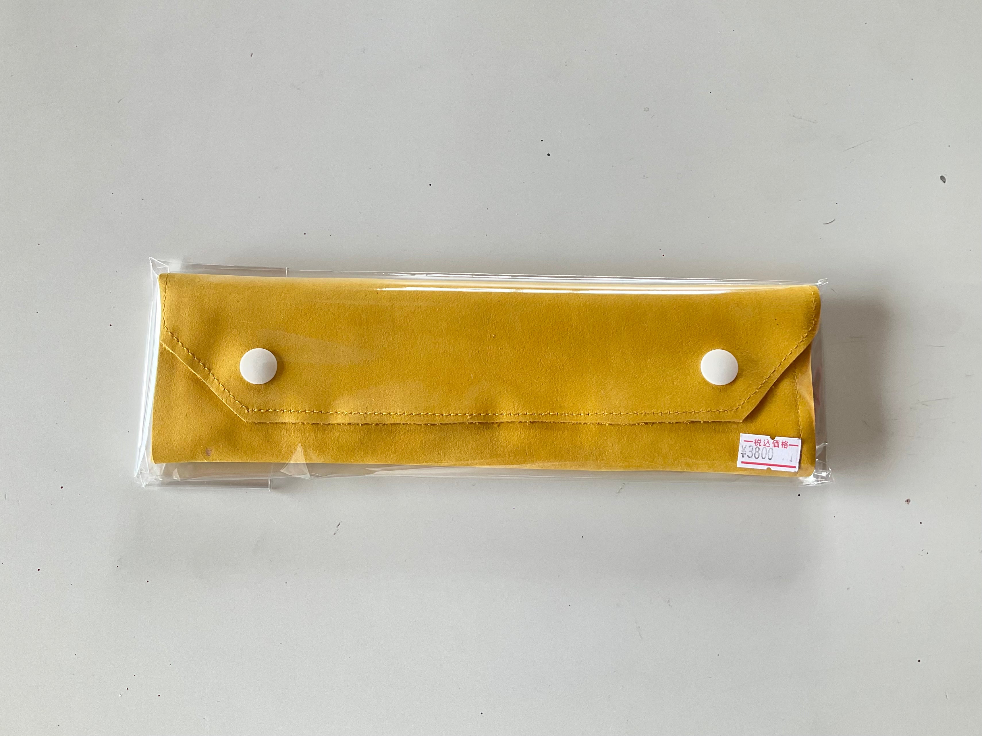 みおぴん工房 革製筆入れ(小) イエロー