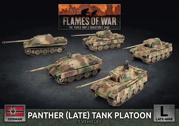gbx181 Panther (late 7.5cm) / Jagdpanther (8.8cm) Platoon (5x Plastic)
