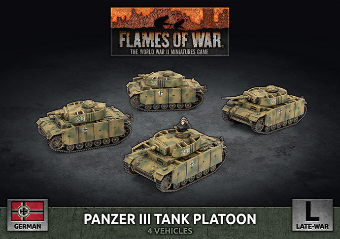 gbx195 Panzer III Tank Platoon (x4 Plastic)