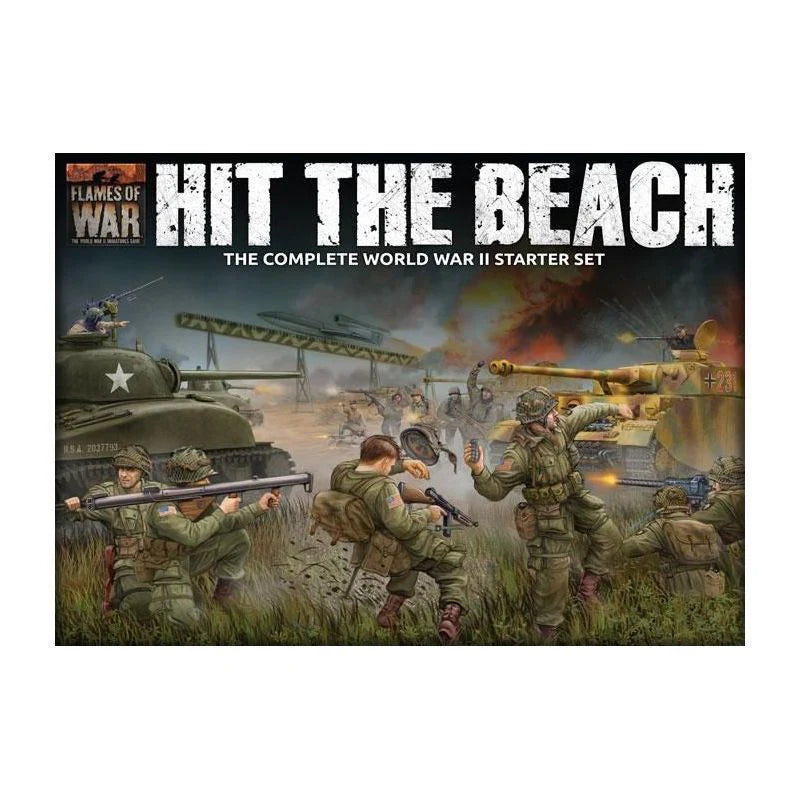 fwbx09 "Hit The Beach" Army Set (German & American 11x Tanks, 2x Guns, 96x figs - Plastic)