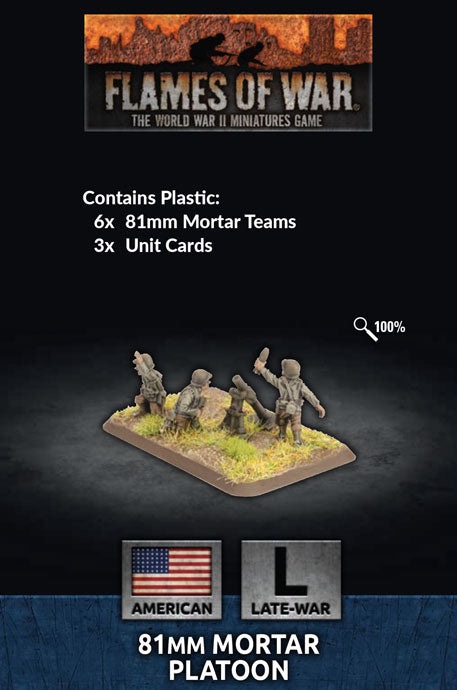us804 81mm Mortar Platoon (Plastic) (x6)