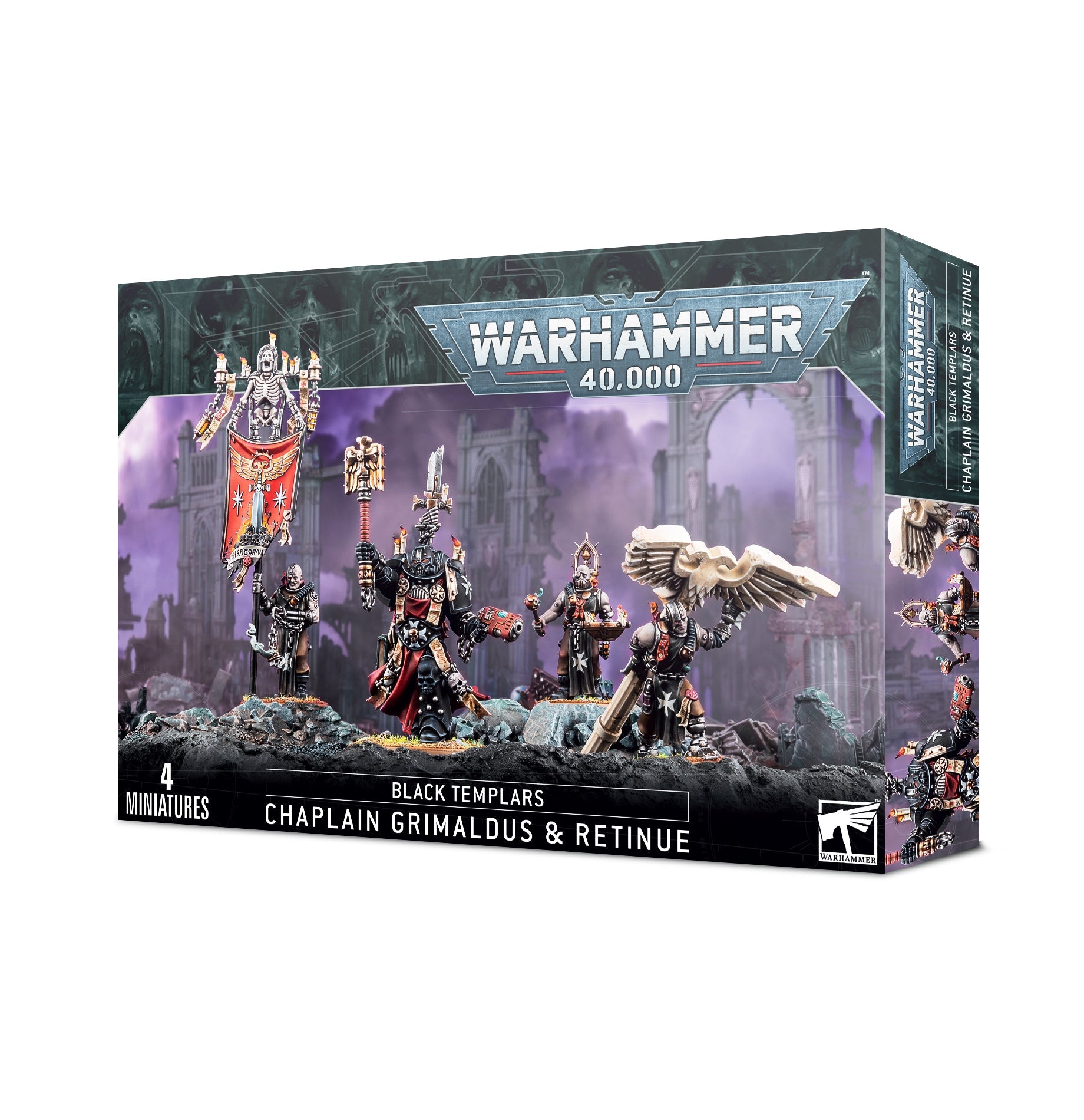 BLACK TEMPLARS: GRIMALDUS & RETINUE ブラックテンプラー: 教戒官グリマルドゥス