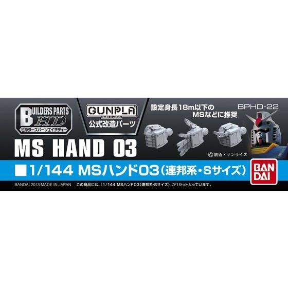 ビルダーズパーツHD-22 1/144 MSハンド03（連邦系・Sサイズ）