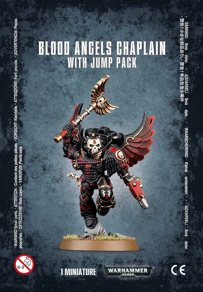 BLOOD ANGELS: CHAPLAIN WITH JUMP PACK ブラッドエンジェル：チャプレイン（ジャンプパック装備）