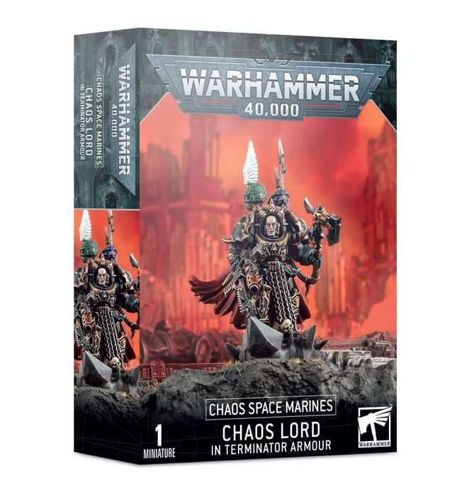 CHAOS SPACE MARINES: CHAOS LORD IN TERMINATOR ARMOUR 	ケイオス・スペースマリーン：ケイオスロード（ターミネイター・アーマー装備）