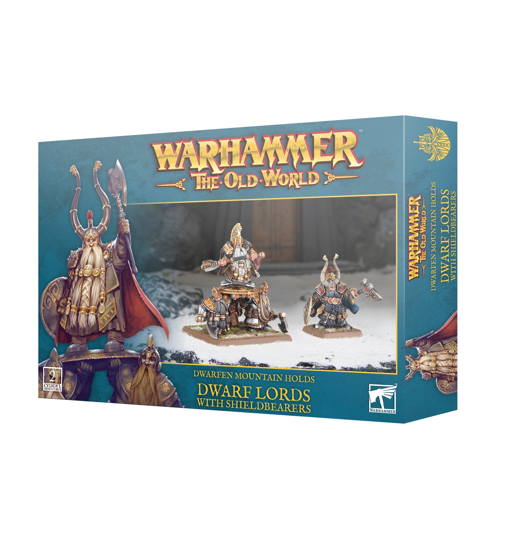 ドワーフェン・マウンテンホールド：ドワーフ・ロード（シールドベアラー随行）　DWARFEN MOUNTAIN HOLDS: DWARF LORDS W/SHIELDBEARERS