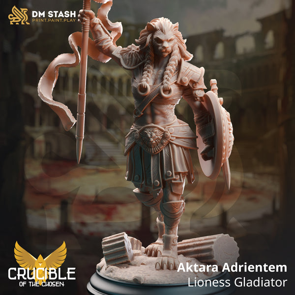 Aktara Adrientem - Lioness Gladiator [Medium Sized Model - 25mm base]