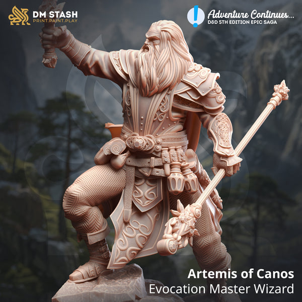 Artemis of Canos - Evocation Master Wizard [Medium Sized Model - 25mm base]