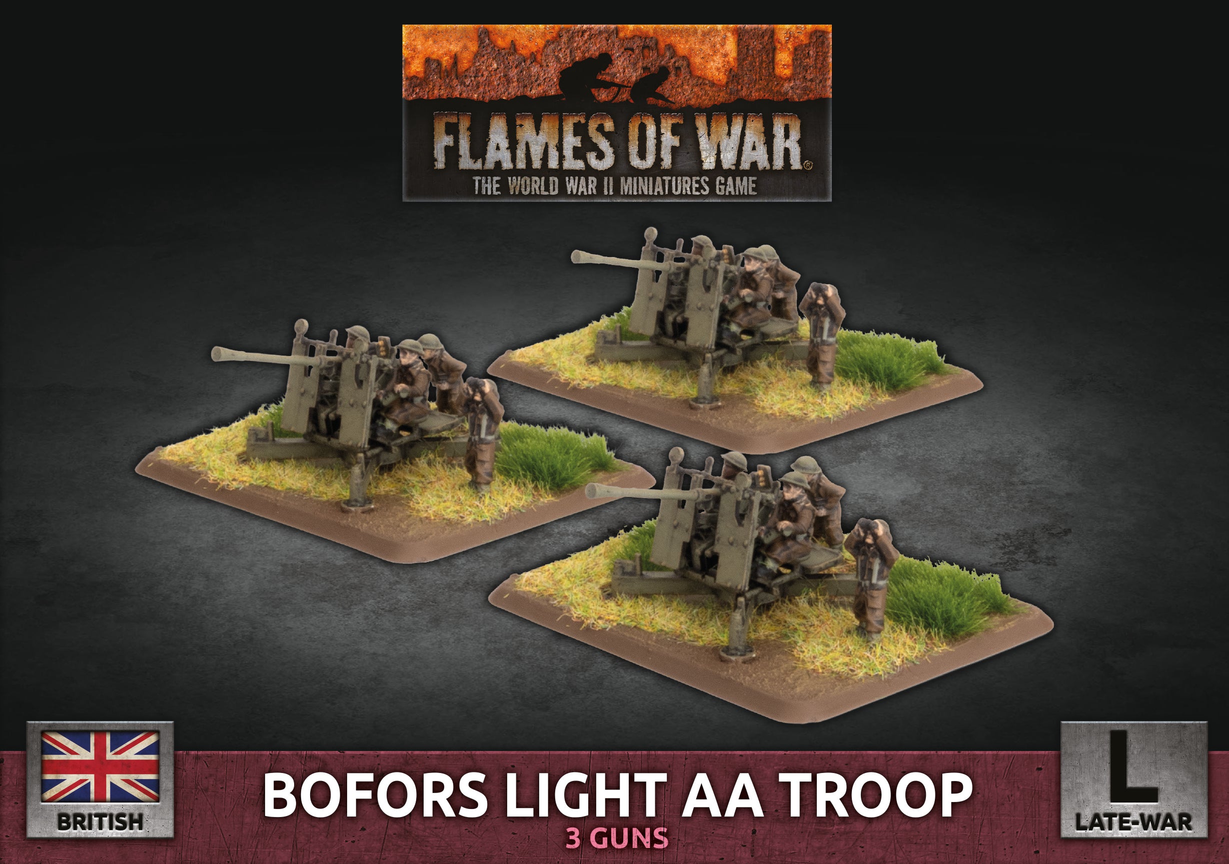 bbx65 Bofors Light AA Troop (x3 Plastic)
