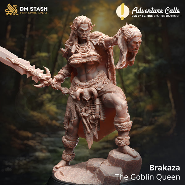 Brakaza - The Goblin Queen [Medium Sized Model - 25mm base]