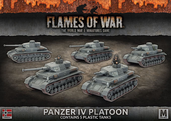 gbx106 Panzer IV Platoon (Mid Warx5 Tanks Plastic)