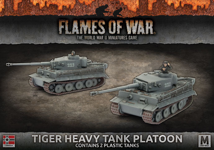 gbx107 Tiger Heavy Tank Platoon (Mid War x2 Tanks Plastic)