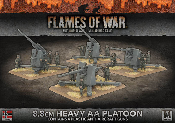gbx119 8.8cm Heavy AA Platoon (Mid War x4 Guns Plastic)