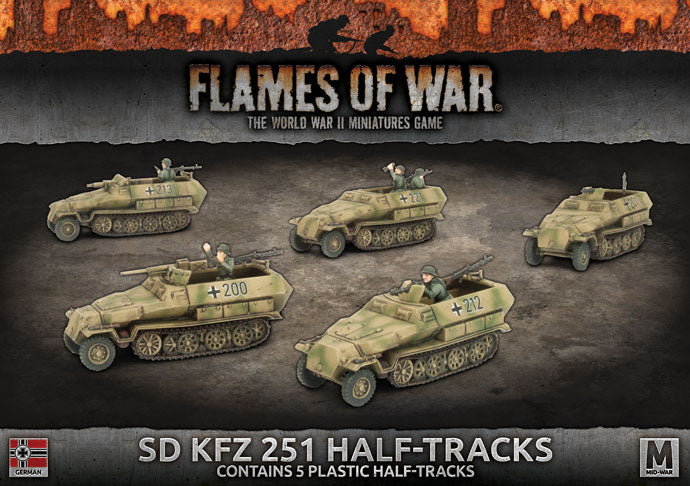 gbx124 SdKfz 251/C Transport (Mid War x5 Tanks Plastic)