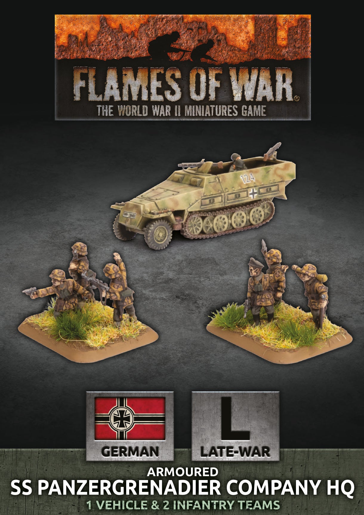 gbx138 Armoured SS Panzergrenadier Company HQ (Plastic)