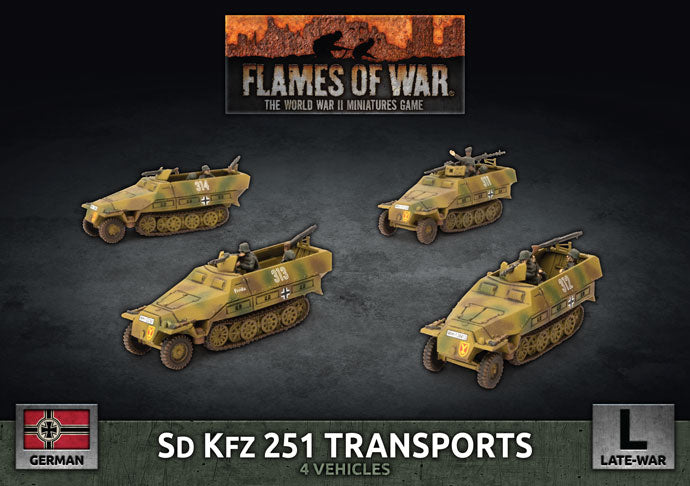 gbx152 Sd Kfz 251 Transports (x4 Plastic)