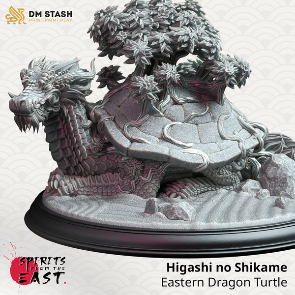 Higashi no Shikame - Eastern Dragon Turtle [Gargantuan Sized Model - 100mm base]
