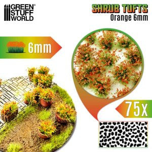草むら　6mm オレンジ(粘着剤付)