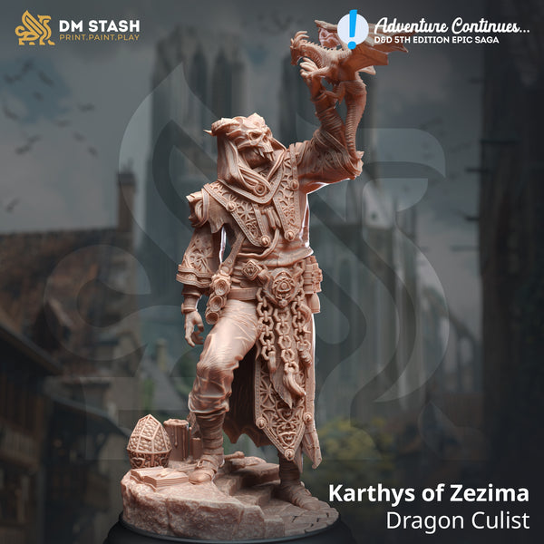 Karthys of Zezima - Dragon Culist [Medium Sized Model - 25mm base]