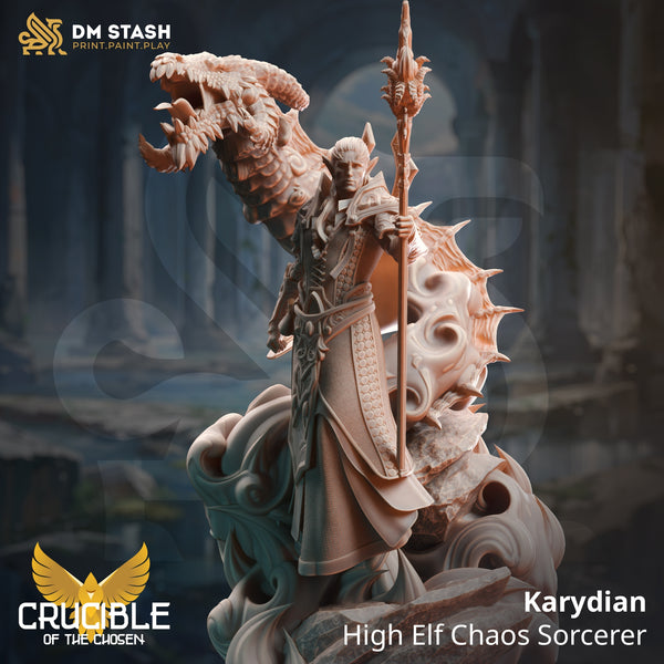 Karydian - High Elf Chaos Sorcerer [Medium Sized Model - 25mm base]