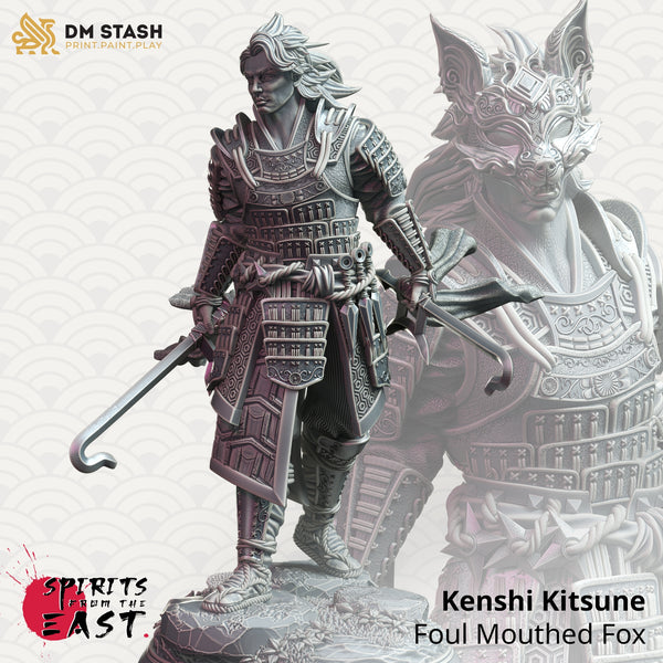 Kenshi Kitsune - Foul Mouthed Fox [Medium Sized Model - 25mm base]