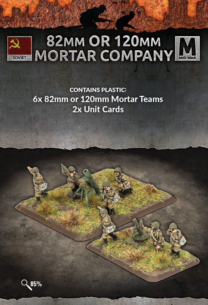 su772 82mm And 120mm Mortar Company (Mid War x6 Guns Plastic)