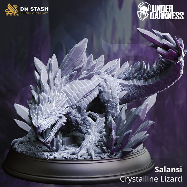 Salansi - Crystalline Lizard [Large Sized Model - 50mm base]