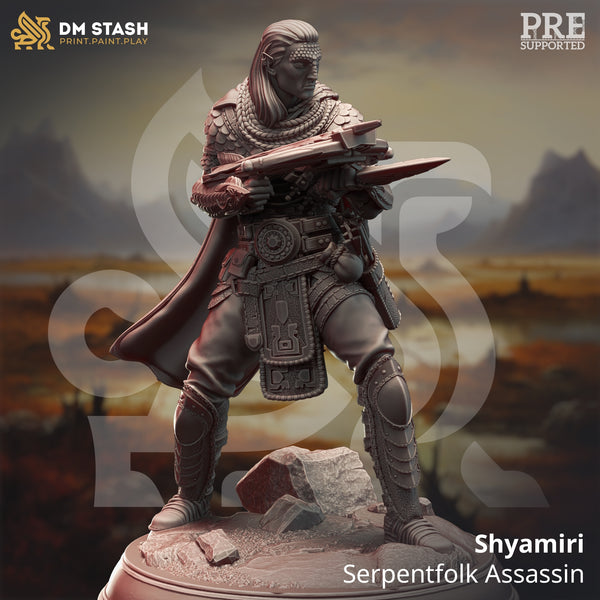 Shyamiri - Serpentfolk Assassin [Medium Sized Model - 25mm base]