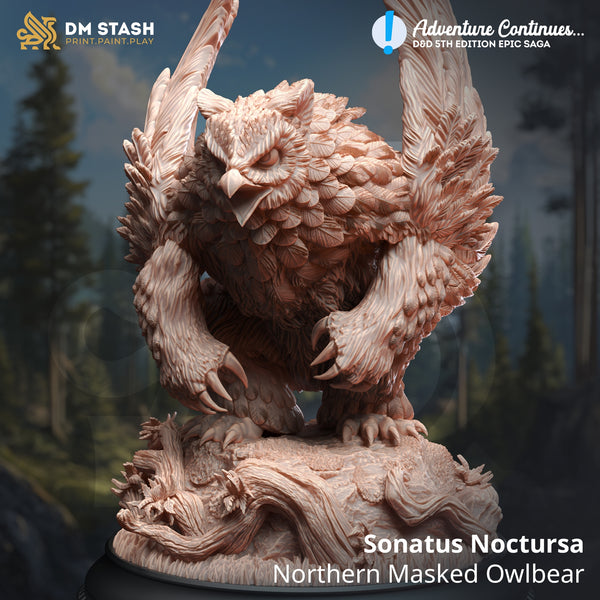 Sonatus Noctursa - Northern Masked Owlbear [Large Sized Model - 50mm base]