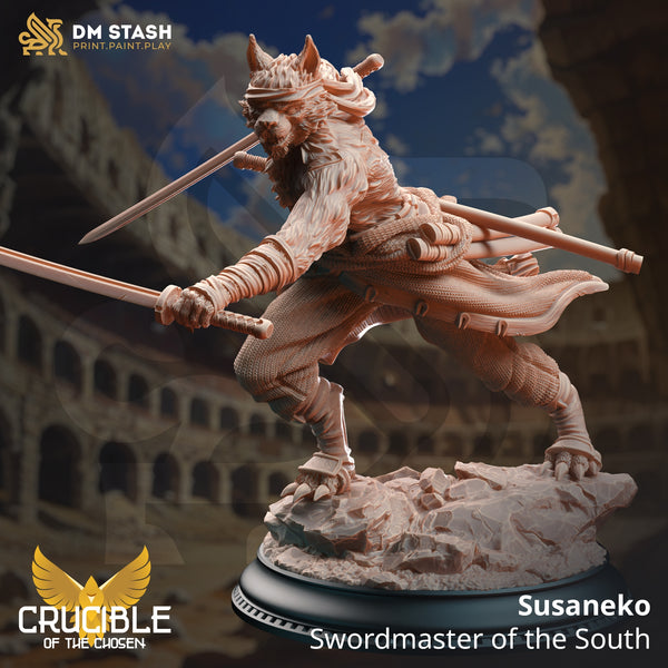 Susaneko - Swordmaster of the South [Medium Sized Model - 25mm base]