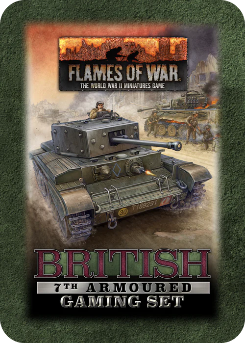 td049 British 7th Armoured Tin (x20 Tokens, x2 Objectives, x16 Dice)