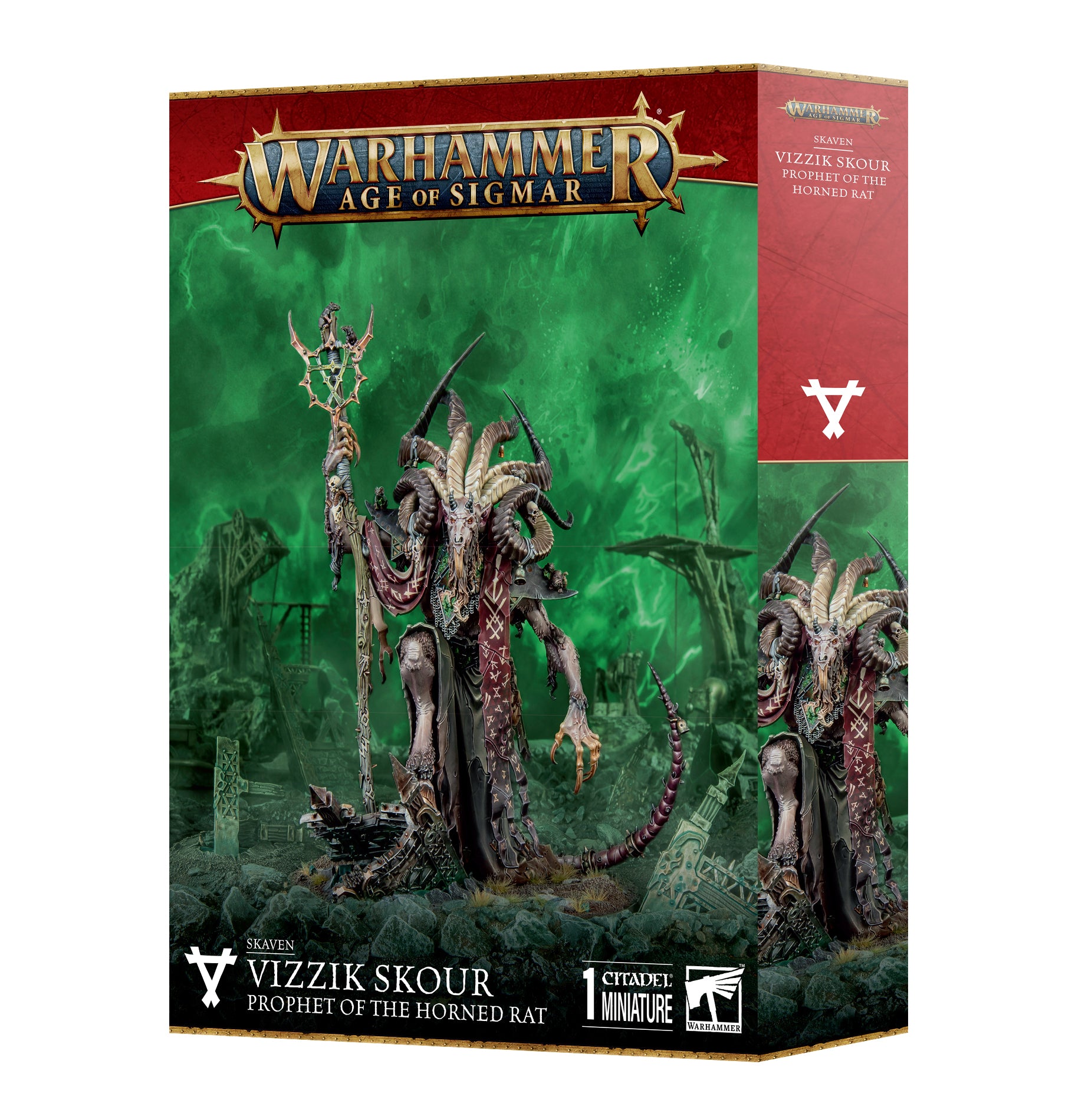 SKAVEN: VIZZIK SKOUR PROPHET HORNED RAT スケイヴン：ヴィジック・スカウア、“角戴きし鼠”の予言者