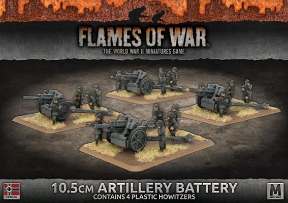 gbx117 10.5cm Artillery Battery (Mid War x4 Guns Plastic)