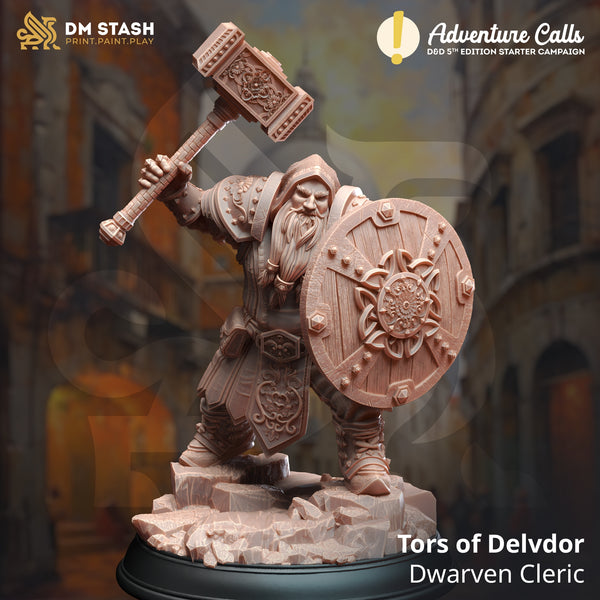 Tors of Delvdor - Dwarven Cleric [Medium Sized Model - 25mm base]