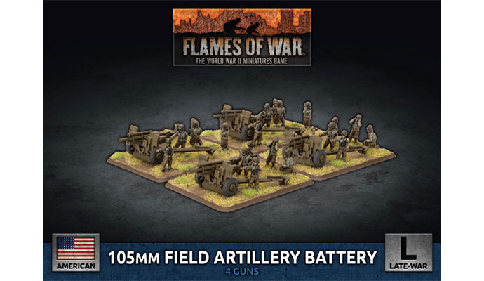 ubx77 105mm Field Artillery Battery (x4 Plastic)