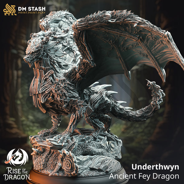 Underthwyn - Ancient Fey Dragon [Gargantuan Sized Model - 100mm base]