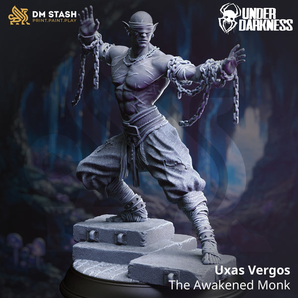 Uxas Vergos - The Awakened Monk [Medium Sized Model - 25mm base]