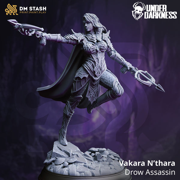Vakara N’thara - Drow Assassin [Medium Sized Model - 25mm base]