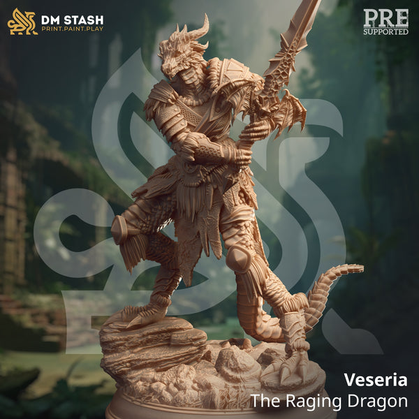 Vesria - The Raging Dragon [Medium Sized Model - 25mm base]