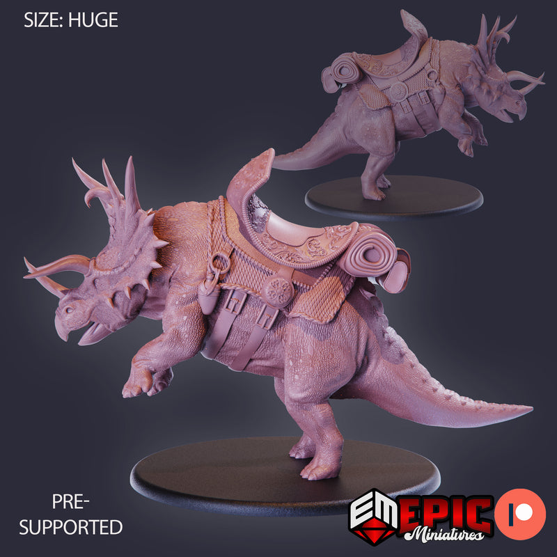 Triceratops Attacking 2 Variations (Huge)