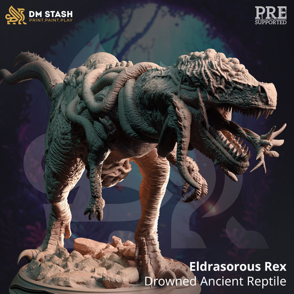 Eldrasorous Rex - Drowned Ancient Reptile [Huge Sized Model - 75mm base]