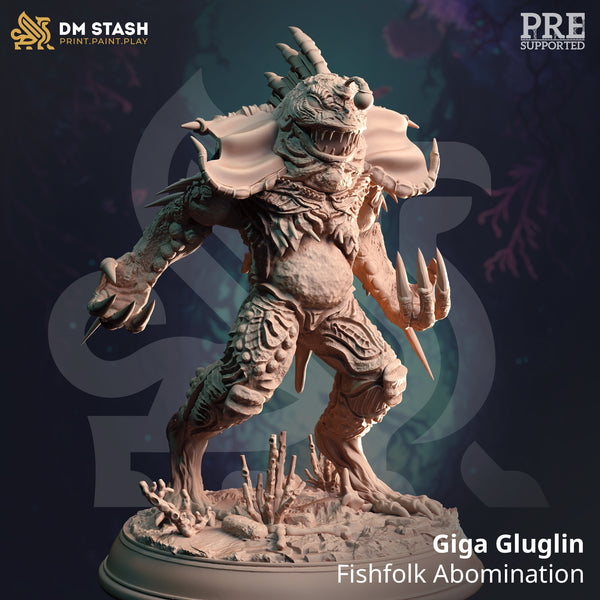 Giga Gluglin - Alpha Fishfolk Abomination [Large Sized Model - 50mm base]