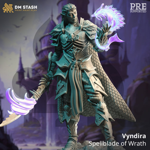 Vyndira - Spellblade of Wrath [Medium Sized Model - 25mm base]